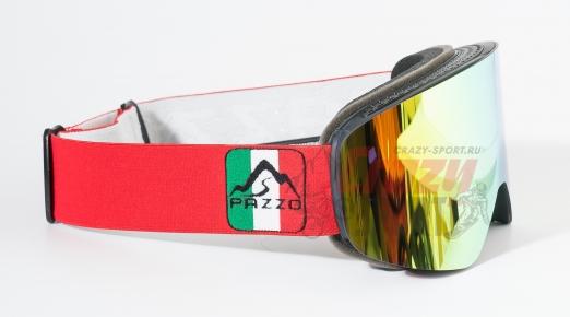 PAZZO Горнолыжная маска ITALIA Fiamma YELLOW/BLACK/RED (22/23)