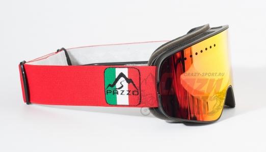 PAZZO Горнолыжная маска ITALIA Eruzione RED/BLACK/RED (22/23)