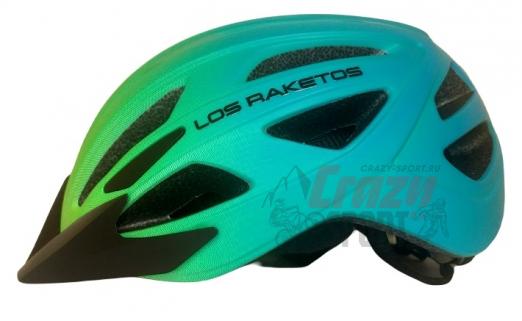 LOS RAKETOS Велосипедный шлем BLAZE BLUE-GREEN L-XL (54-59) арт 47451