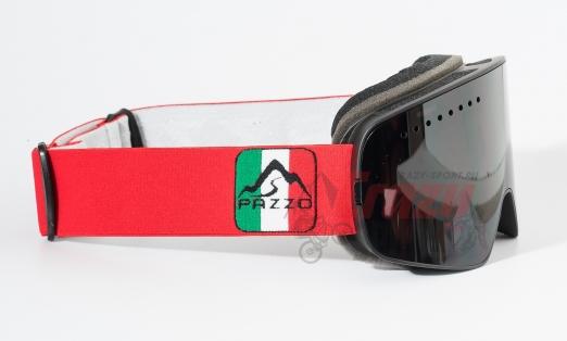 PAZZO Горнолыжная маска ITALIA Rivoluzione, без бокса, BLACK/BLACK/RED (22/23)