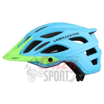 LOS RAKETOS Велосипедный шлем COBRA NEON BLUE S-M арт 47122