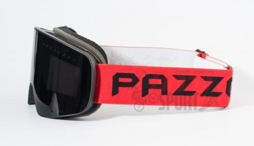 PAZZO Горнолыжная маска ITALIA Rivoluzione, без бокса, BLACK/BLACK/RED (22/23)