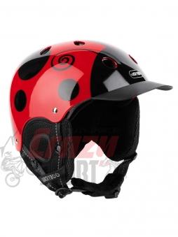 LUCKYBOO Шлем PLAY S (52-56 см) Черный-Красный (2021)