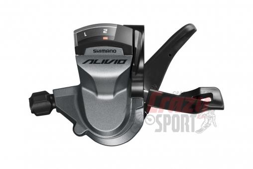 SHIMANO Шифтер Alivio, M4010,  лев, 2ск, тр. 1800мм