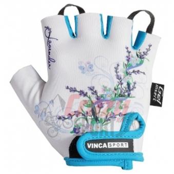 VINCA SPORT Перчатки велосипед. детские, VG 938 LAVENDER, гелев. вставки, цвет белый, размер 4XXXXS