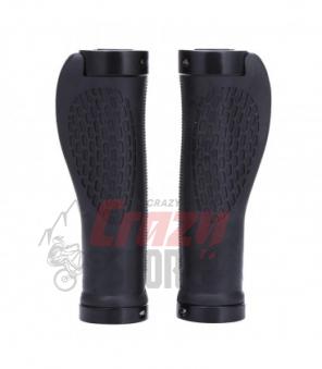 CRAZY Грипсы для руля Ergonomic, Black (G291)