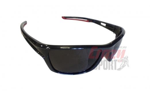 MATSUDA Очки спортивные, линзы черные, поликарбонат, черный-красный V1(Polarized)