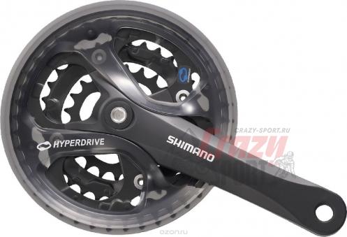 SHIMANO Система Shimano Acera, M361, 170мм, Кв, 42/32/22T, защ, черн., б/уп. (2016)