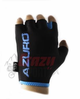 VINCA SPORT Перчатки велосипедные, NEW AZURO, черные с голубым, размер XS