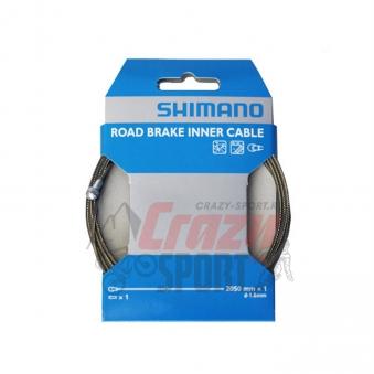 SHIMANO Трос тормоза Shimano, нерж., для шоссе, 1.6x2050мм, с концевиком троса (Y80098330)