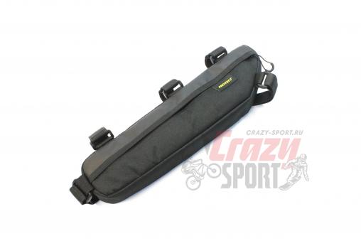 PROTECT Велосумка под раму S, серия Bikepacking, р-р 38х9х5 см, цвет черный (555-698)