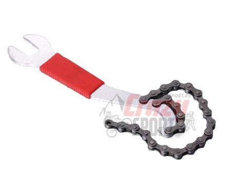 VINCA SPORT Хлыст для снятия кассеты с зацепом и ключом 15/14мм
