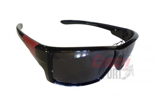 MATSUDA Очки спортивные, линзы черные, поликарбонат, черный-красный V2(Polarized)