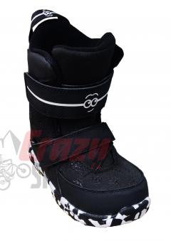 LUCKYBOO Ботинки сноуборд FUTURE VELCRO Размер 35EU/20см Черные (2022)