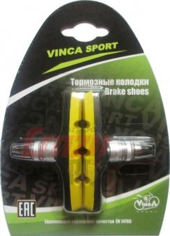 VINCA SPORT Тормоз. колодки VB 970, изготовлено по стандарту EN14766/SGS/REACH, чёрн. с жёлт.(2019)