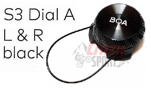 BOA Механизм крепления велообуви с BOA S3 Dial A L & R black арт 2011184 & 2011185