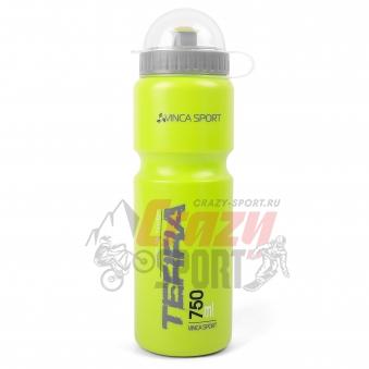 VINCA SPORT Фляга велосипедная с защитой от пыли 750мл, зеленая VSB 21 terra