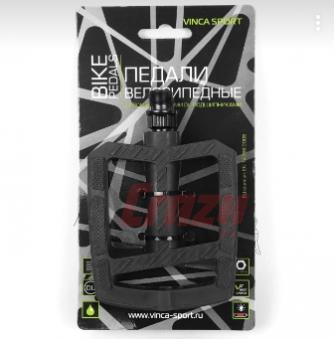 VINCA SPORT Педали пластиковые, платформа 119x100мм, ось 9/16
