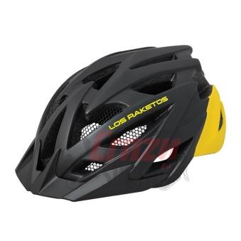 LOS RAKETOS Велосипедный шлем RAPID Matt Black Yellow L-XL (58-61) арт 47435