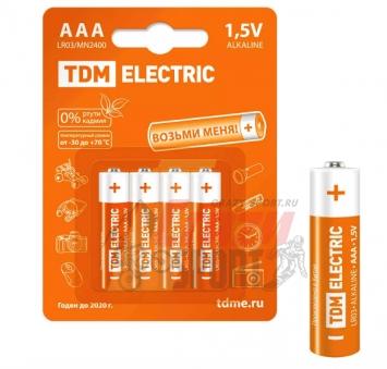 TDM Батарейка Alkaline стандарта AAA BP-4 1.5V AA LR03 1 шт.