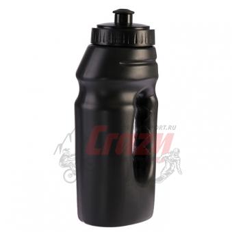 Бутылка для воды 550 мл, велосипедная, с ручкой, пластик HDPE, черная, 9.5х22 см