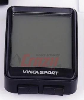 VINCA SPORT Компьютер V 1507 беспроводной, 12 функций, черный с черным, инд.уп. Vinca Sport