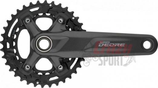 SHIMANO Система Deore, M4100-2, для 2x10ск, 175мм, ин.вал, 36-26T без каретк., для CL:48,8мм