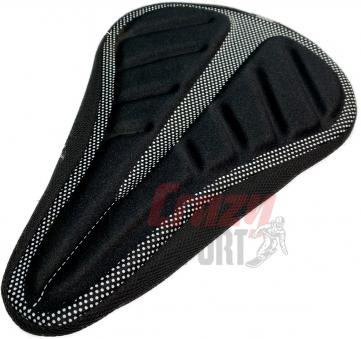 VINCA SPORT Накладка гелевая XD 04 на седло, гель + полиуретан ортопед., черная, размер 280х200