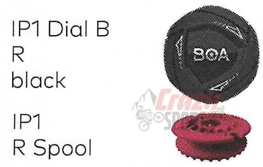 BOA Механизм крепления велообуви с BOA IP1 Dial B R black арт 2001484 & B1556