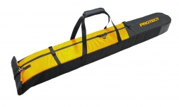 PROTECT Чехол для одной пары горных лыж 165-185х21х12 см, цвет  черно-желтый. (999-023)