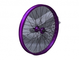 713BIKES Колесо переднее 20 диаметр, 36 спиц, под BMX, фиолетовое
