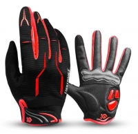 COOL CHANGE Перчатки длин. палец GEL  Хлопок,Полиэстер   р M Black/Red