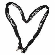 VINCA SPORT Замок велосипедный - цепь 4*1200мм, чёрная оплётка. инд.уп.VS 747 black (2017)