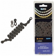 SUMC Цепь S 9000, 9 ск, 116 звеньев, 1/2*11/128,  серая, полиэтиленовая упак. S 9000 grey(9)