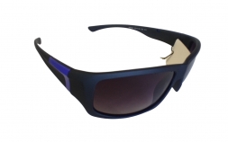 MATSUDA Очки спортивные, линзы черные, поликарбонат, черный-синий V3(Polarized)