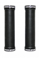 VINCA SPORT Грипсы H-G 119 с метал. зажимами, длина 129мм, черные, зажим черный, инд.уп.