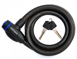 VINCA SPORT Замок велосипедный с защитой от влаги 15*1800мм, черный тросик. инд.уп. (VS 577)