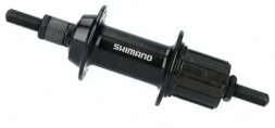 SHIMANO Втулка задн. TY500,  7ск., 32отв., OLD:135мм, на гайках, цв. черный (EFHTY5007EZ)