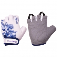 VINCA SPORT Перчатки велосипед. подрост.,VG 955 Flora , гелев. вставки, цвет голубой, размер XS