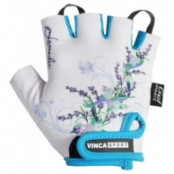 VINCA SPORT Перчатки велосипед. детские, VG 938 LAVENDER, гелев. вставки, цвет белый, размер 4XXXXS