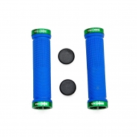 VINCA SPORT Грипсы H-G 119 blue/green длина129мм,с метал.зажимами цвет - синий, зажим зелёный