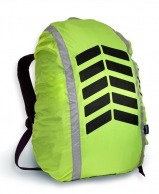 PROTECT Чехол на рюкзак со световозвращающими лентами, цвет лимон, объем 20-40 литров (555-505)