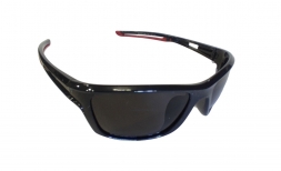 MATSUDA Очки спортивные, линзы черные, поликарбонат, черный-красный V1(Polarized)