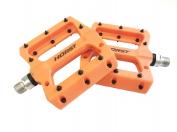 HORST Педали нейлон. H601 широкие, ось Cr-Mo с 1 герм. промподш. смен. шип. 105*98*16мм,оранжевый