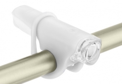 STELS Фонарь JY-267-G передний на руль, 1 суперяркий светодиод, пластик, белый (арт.560103)