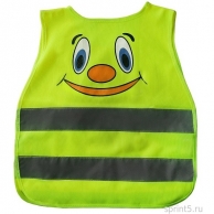VINCA SPORT Светоотражающий защитный жилет TS-C-03 детский, 450*400, с апликацией желтый