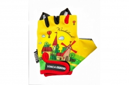 VINCA SPORT Перчатки велосипед. детские, VG 942 Travel, гелев. вставки, цвет жёлтый, размер 5XS