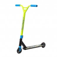 Самокат 00-180056 ТРЮКОВОЙ усилен. рулевая. колеса 100мм герм. подш. SUB TECH100 черно-неоновый NEW