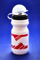VINCA SPORT Фляга велосипедная VSB 21 с защитой от пыли 500мл, белая, рисунок - красный (2015)