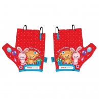 VINCA SPORT Перчатки велосипедные детские, Вear and Hare, цвет красный, размер 7XS